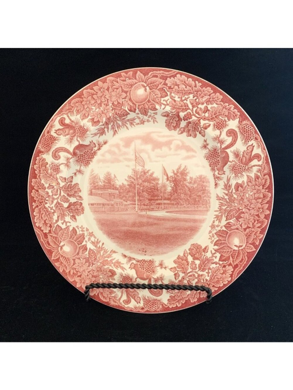 Wedgwood St Paul's School Lower Grounds 1928 Pink Transferware 10 3/8" Plate